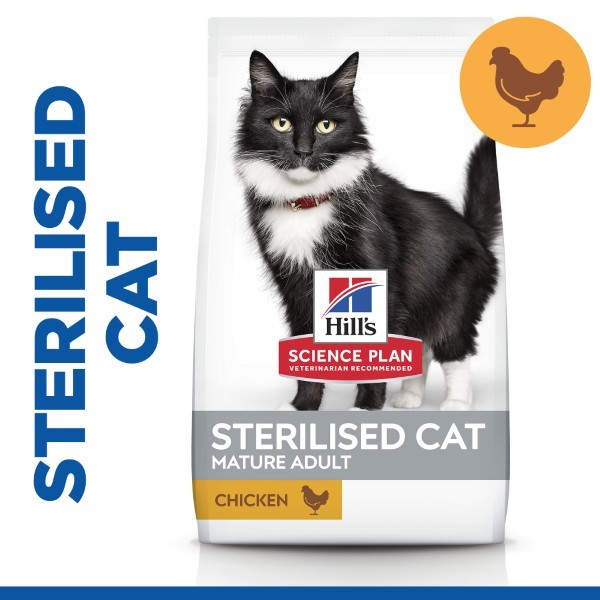 Hill's Science Plan Sterilised Mature Adult 7+ Cat Food With Chicken - 3 Kg
