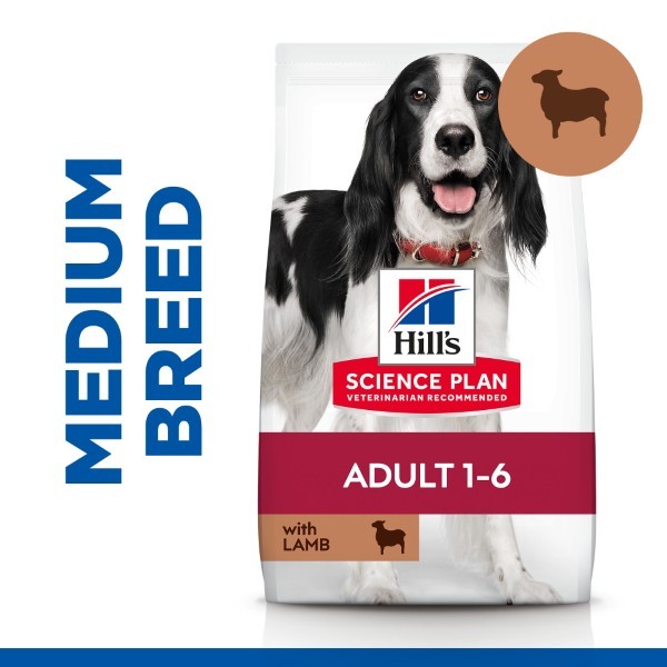 Hill's Science Plan Medium Adult Dog Food With Lamb & Rice - 14 Kg