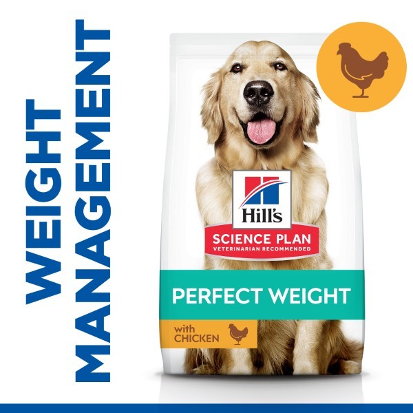 Hill's Science Plan Perfect Weight Large Breed Adult Dog Food With Chicken - 12 Kg