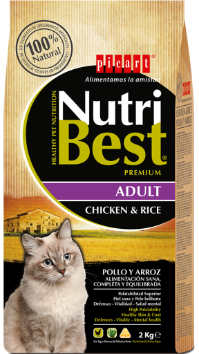 Picart Nutribest Adult Cat Chicken And Rice - 2 Kg