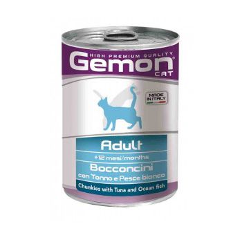 Gemon Sterilised Adult Tuna & Ocean Fish Chunkies - 415gr