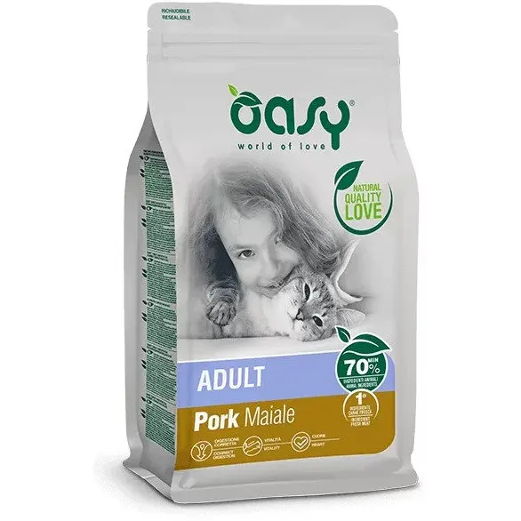Oasy Cat Adult Pork - 300gr