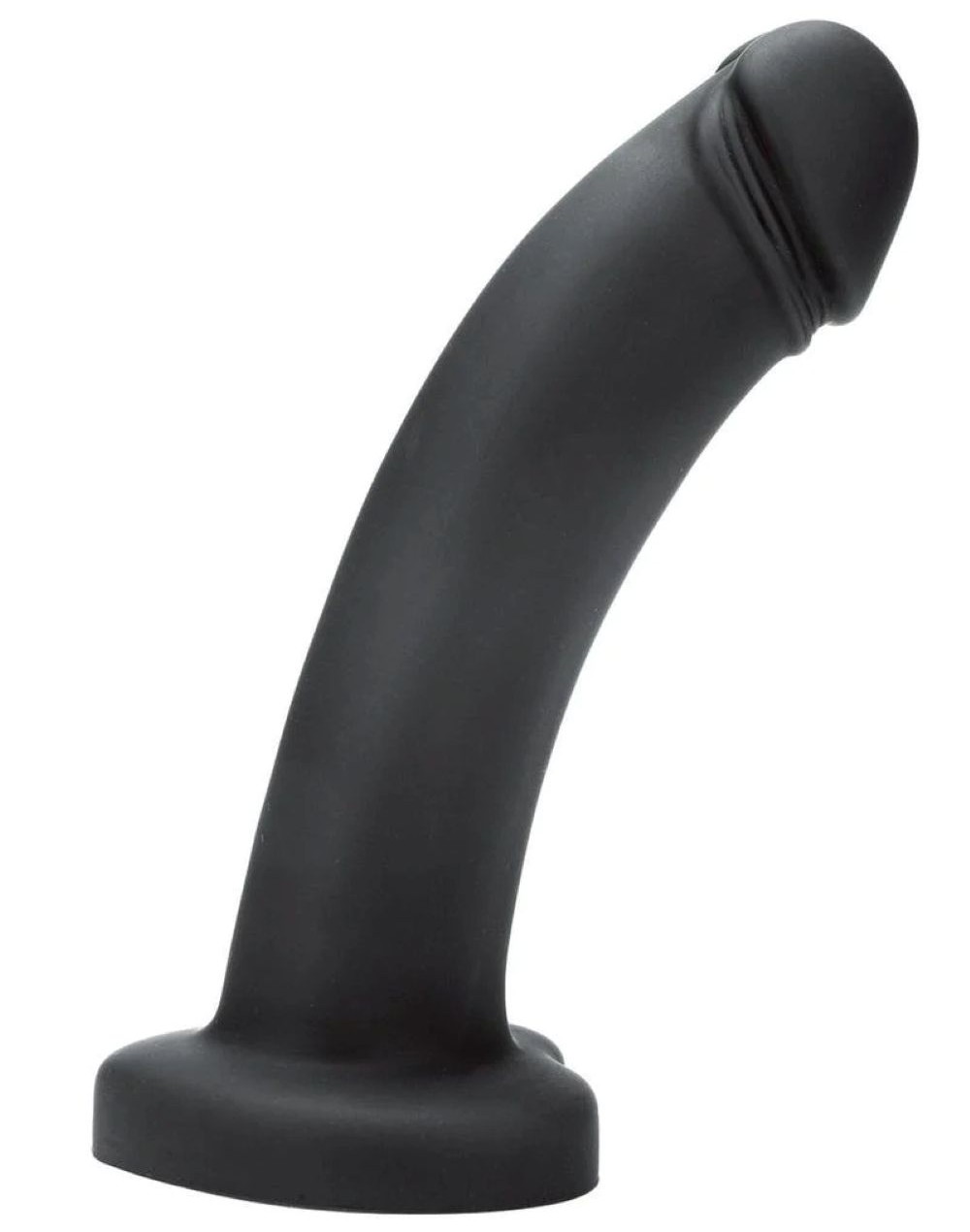 HEARTBREAKER 7 INCH SILICONE DILDO HEART BASE BLACK