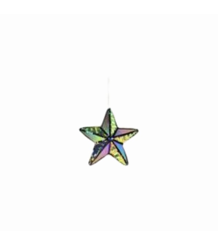 Στολίδι Αστέρι με Παγιέτα - Πράσινο 35εκ - Christmas Tree Decoration