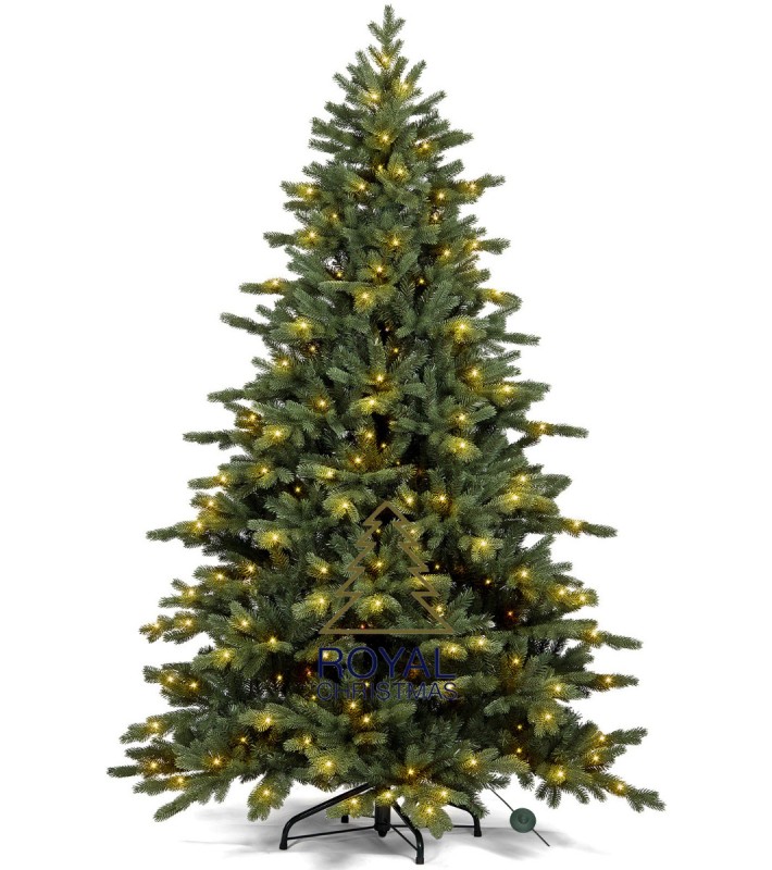 Pre-Lit Christmas Tree - Spitsbergen - Green - D144xH240cm/600LED Lights/1801 tips