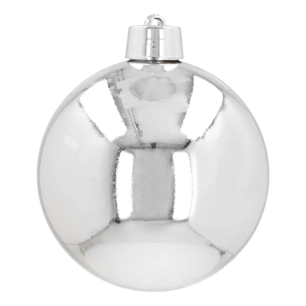 Bauble unbreakable silver - d20cm - Christmas Tree Decoration