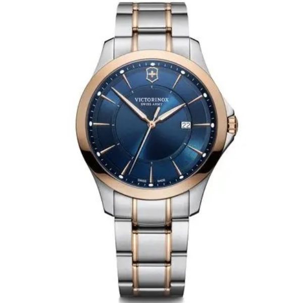 Alliance, 40, Rose-Gold Bezel, Blue Dial, Silver/Rose-Gold Two Tone Stainless Steel Bracelet (241911)