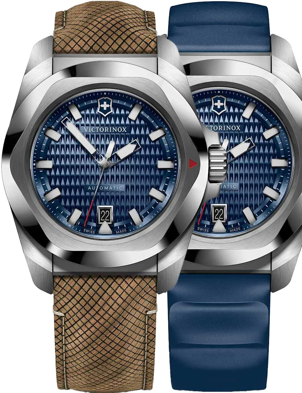 I.N.O.X. Auto 41, Sir, Ble Dial, Brn Structured Srt (242018.1)