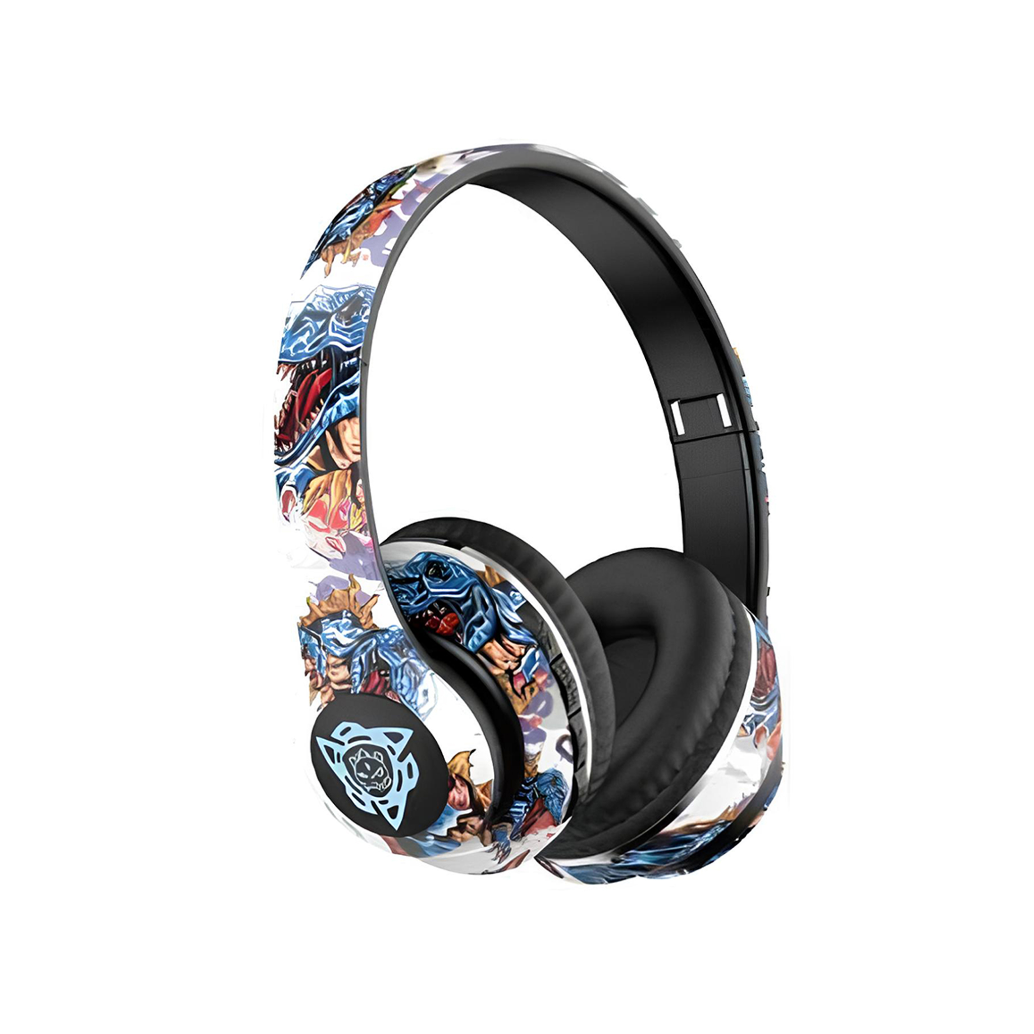G-1252 WIRELESS STEREO HEADPHONES-Blue Dinosaurs