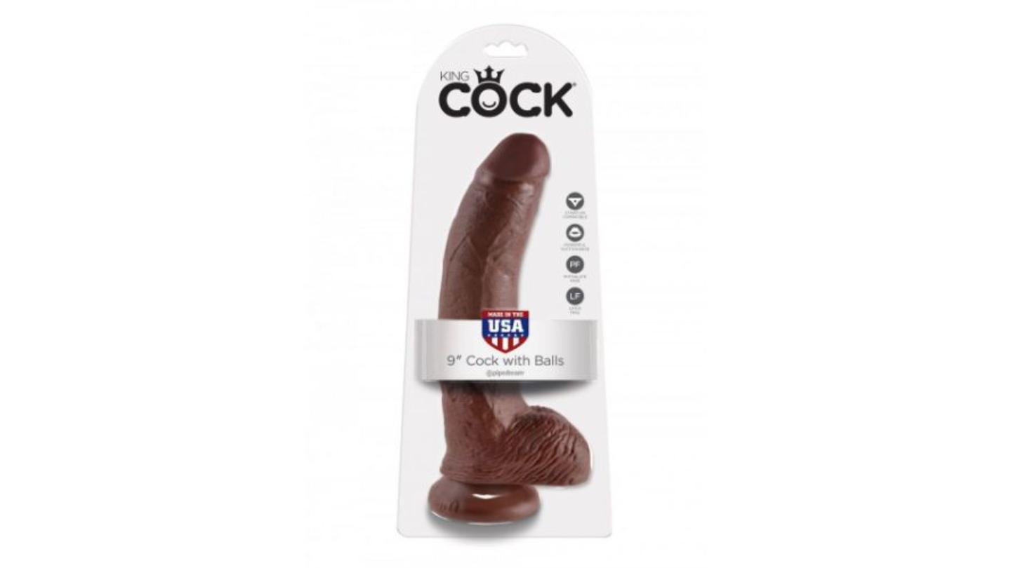 Brown Cock 9 Inch With Balls