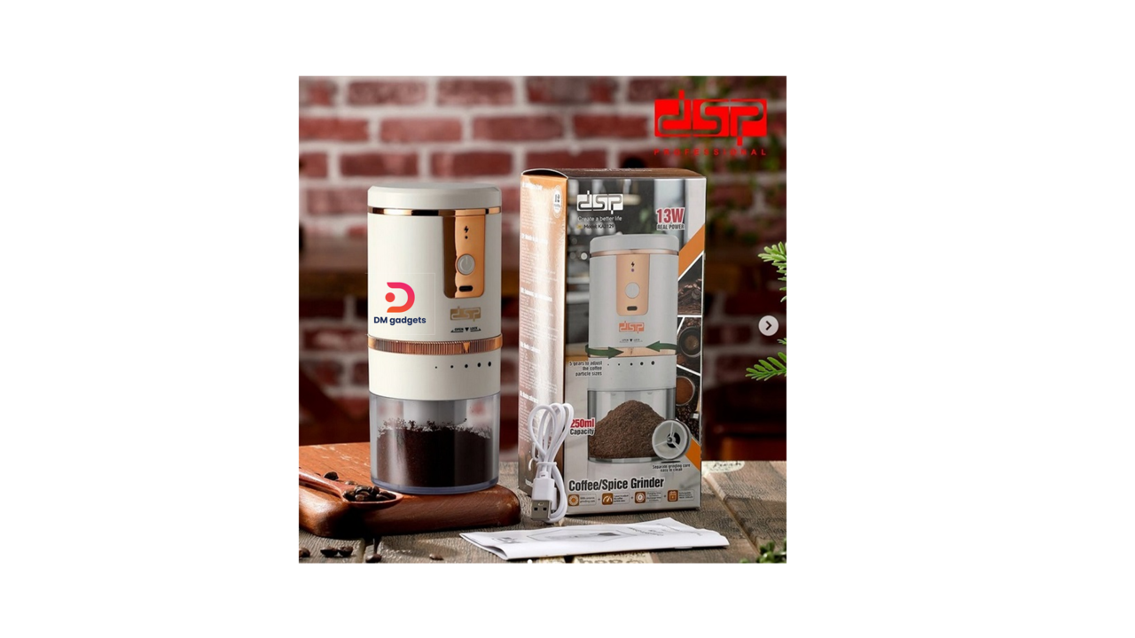 642B#DSP®KA3129 Rechargeable Coffee Grinder -White