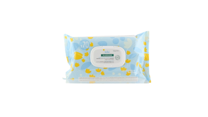 Klorane Bebe Gentle Cleansing Wipes 70