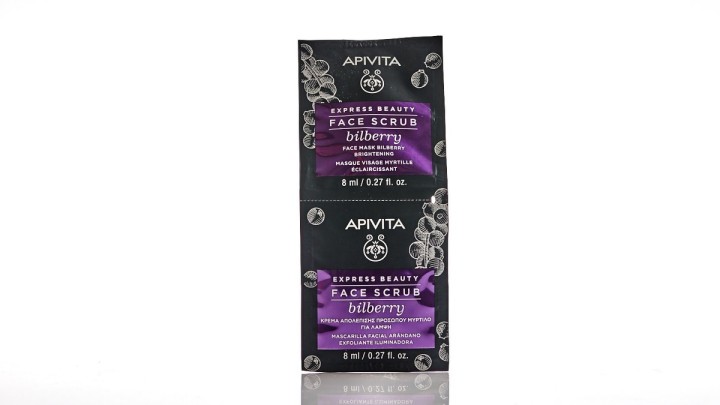 Apivita Express Face Scrub Bilberry Mask 2X8ml