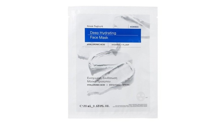Korres Greek Yoghurt Deep Hydrating Sheet Face Mask Hyaluronic Acid 20ml 1pc