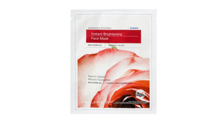Korres Wild Rose Oil Instant Brightening Tissue Face Mask