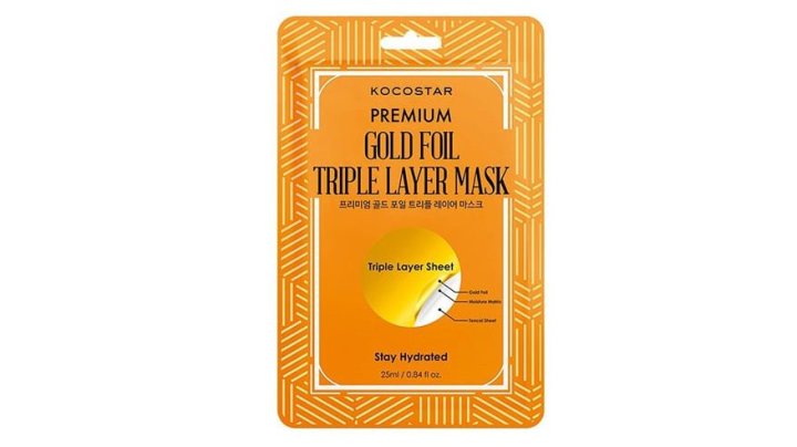 Kocostar Premium Gold Foil Triple Layer Face Sheet Mask 1pc