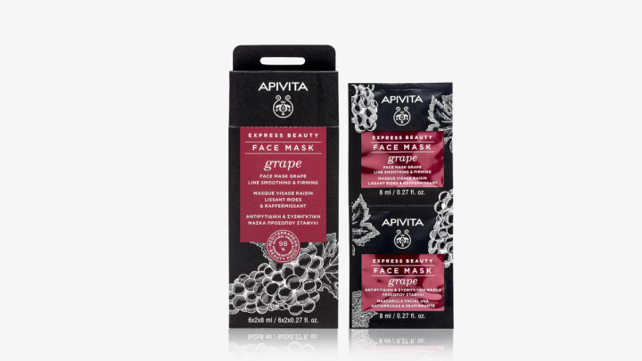 Apivita Express Face Mask With Grape Anti-Wrinkle 2X8ml