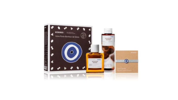Korres Mountain Pepper Gift Set (Perfume&Body Cream&Good luck charm)
