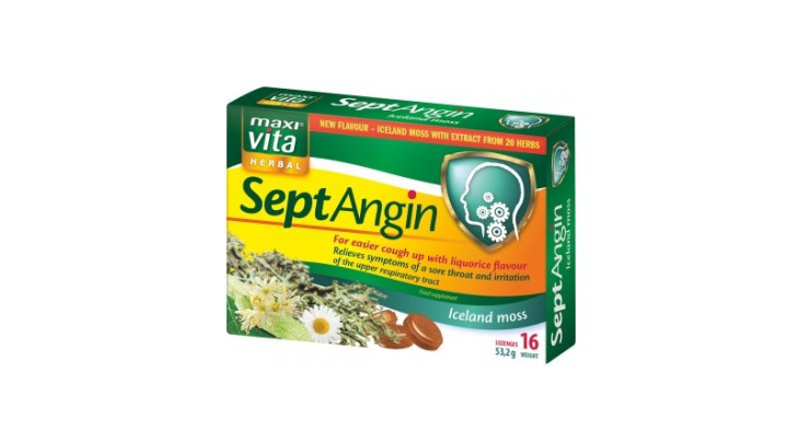 MaxiVita Sept Angin Iceland Moss 16 Lozenges