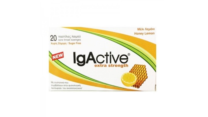 Igactive Honey Lemon 20 Lozenges
