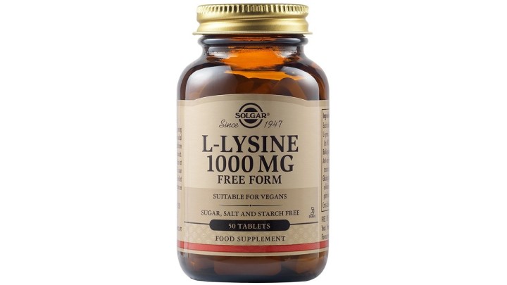 Solgar L-Lysine 1000mg Free Form 50 Tablets
