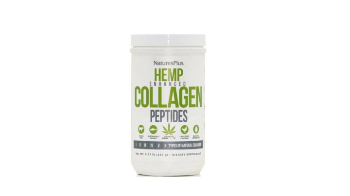 Natures Plus Hemp Enhanced Collagen Peptides Powder 231g