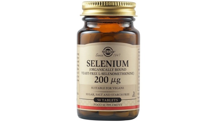 Solgar Selenium (Organically Bound Yeast-Free L-Selenomethionine) 200 mcg 50 Tablets