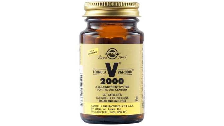 Solgar Formula VM-2000 a Multinutrient System for the 21st Century 30 Tablets