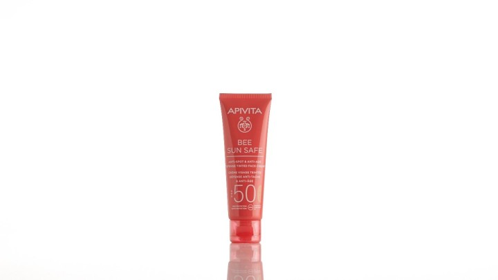 Apivita Bee Sun Safe Anti-Spot & Anti-Age Defense Tinted SPF50 Face Cream 50ml