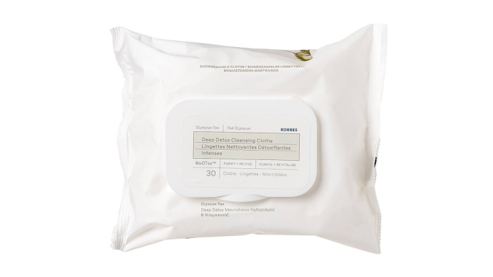 Korres Olympus Tea Deep Detox Cleansing Cloths 30 Wipes