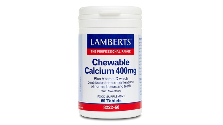 Lamberts Chewable Calcium 400Mg (Lemon Flavour) 60 Tablets