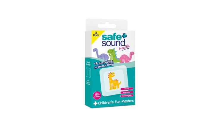 Safe+Sound Children's Dinosaurs Fun Plasters 16pack