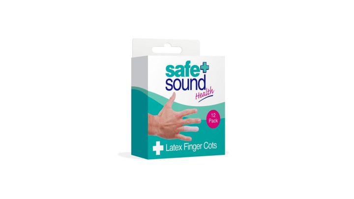 Safe+Sound Latex Finger Cots 12pack