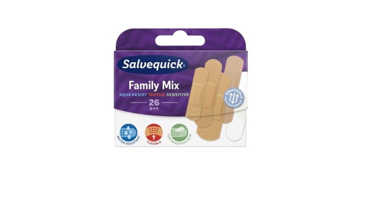 Salvequick Family Mix, 26 Plasters
