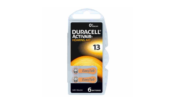 Duracell Activair Hearing Aid 13 - 6 batteries