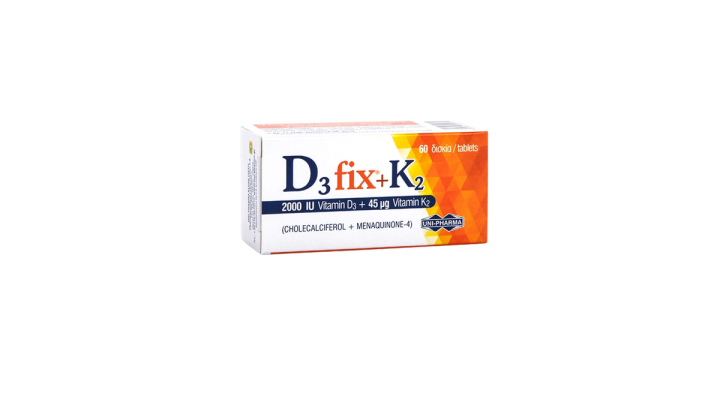 Uni-Pharma D3 Fix 2000IU + K2 45μg 60 tabs