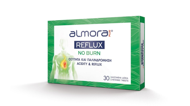 Almora Plus Reflux No Burn 30 Chewable Tablets