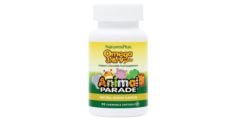 Natures Plus Animal Parade Omega 3/6/9 Junior 90 Chewable Soft Gels