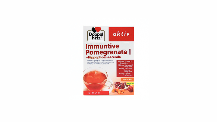 Doppelherz Immuntive Pomegranate Tea with Hippophoes+Acerola 10 Sachets