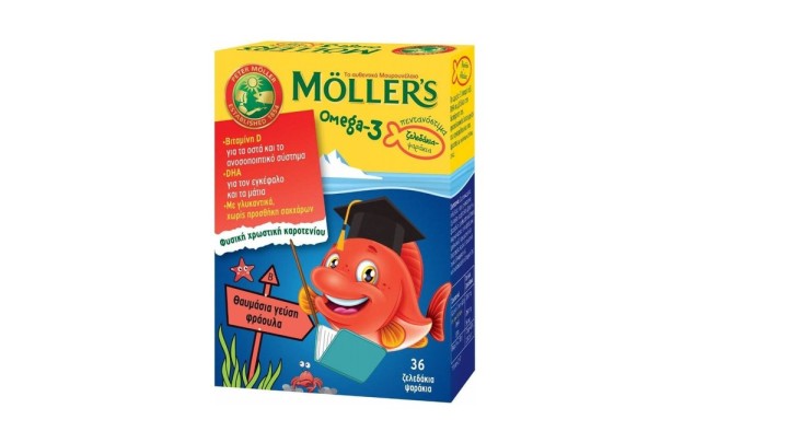 Mollers Omega 3 Strawberry 36 Soft Jellies