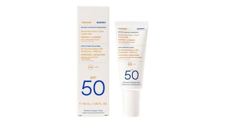 Korres Yoghurt Sunscreen Spf50 Face & Eyes Cream Gel 40ml