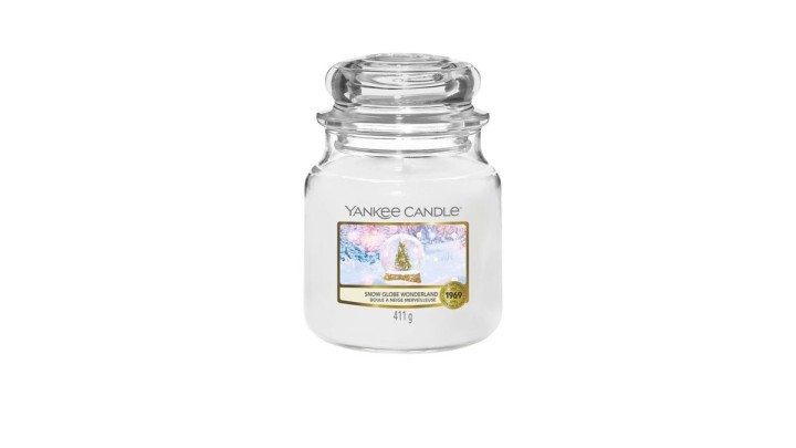Yankee Candle Medium Snow Globe Wonderland Jar 411gr