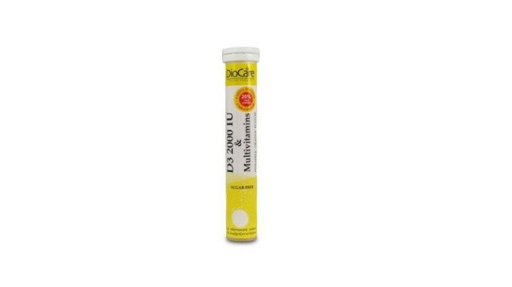 Diocare Vitamin D3 2000Iu& Multivitamins 24 Effervescent Tablets