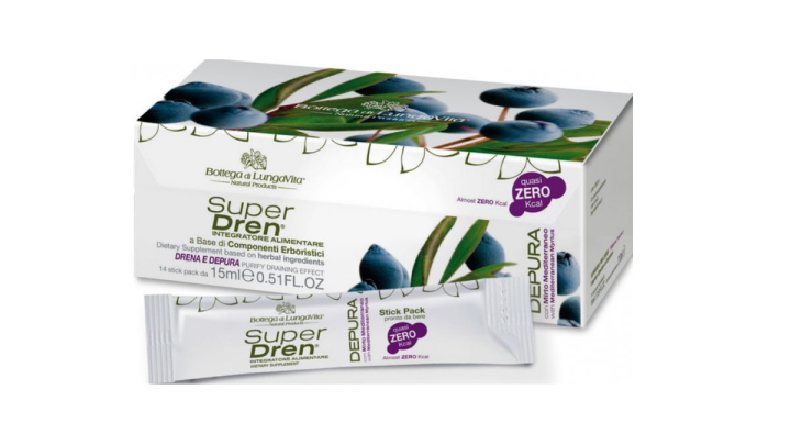 Super Dren Almost Zero Kcal With Myrtus 14x15ml Sticks