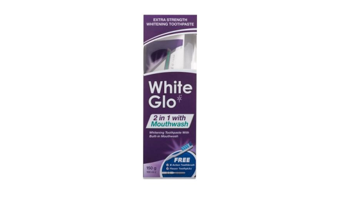 White Glo 2 in 1 Toothpaste with Mouthwash 100ml