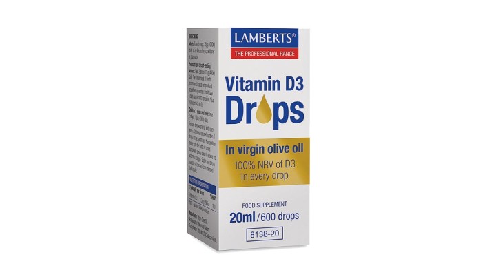 Lamberts Vitamin D3 Drops (600 Drops) 200Iu 20ml