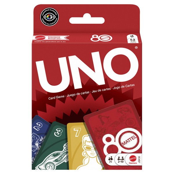 UNO CARDS MATTEL 80YEARS 2025