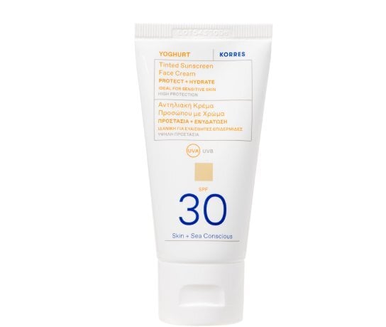 Korres Yoghurt Sunscreen Tinted  Face Cream Spf30 50ml