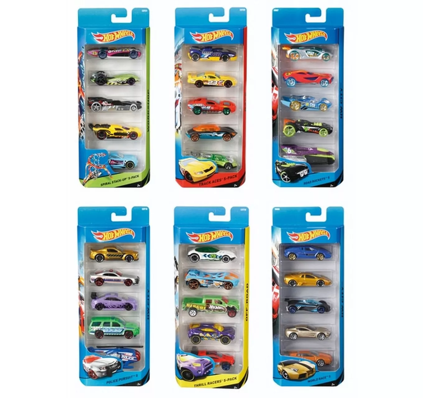 HW CARS SET TON 5