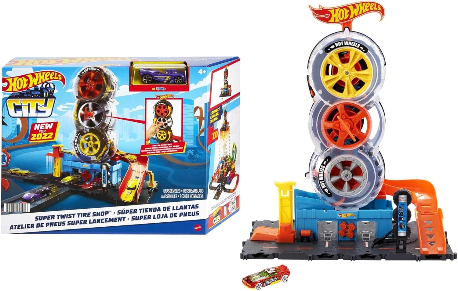 Hot Wheels City Track With 3 Huge Rotating Wheels 3+ Years Old  Plastic Material